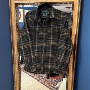 Woolrich Dark Green Plaid Shirt Jacket